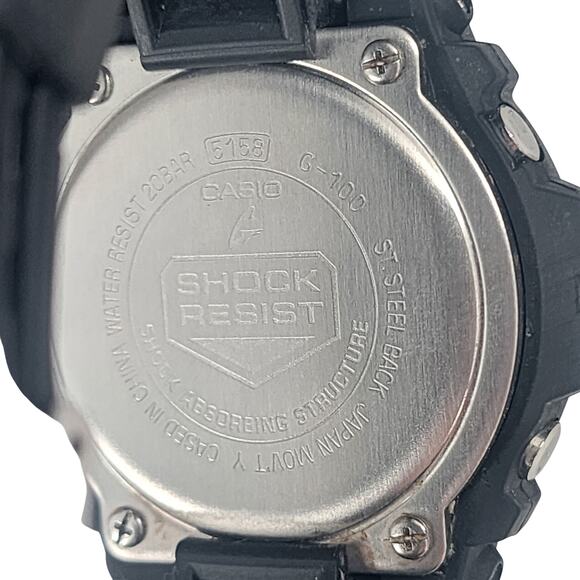 Casio Men's G-Shock Watch Ana-Digital G100 Dual Time Black Resin Alarm WR - Picture 7 of 7